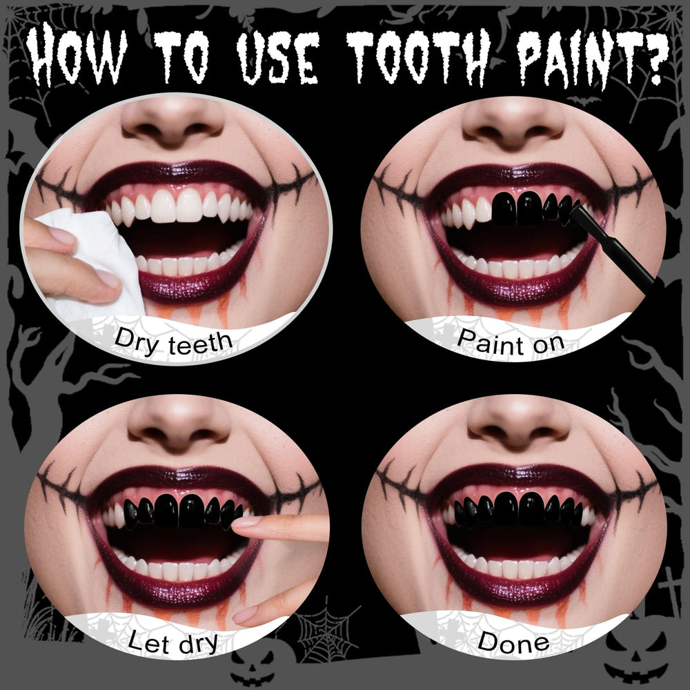YBUETE pintura dental nicotina, tono envejecido para aspecto sucio y auténtico.
