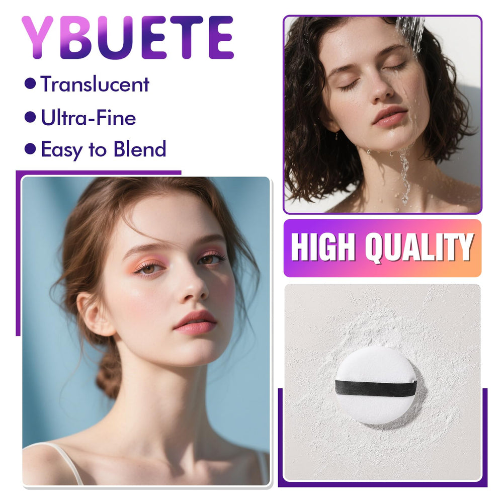 YBUETE talc-free setting powder blends naturally into skin.