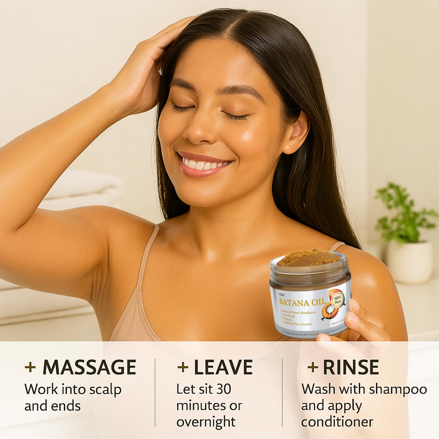Cabello suave y desenredado gracias a Batana Oil.