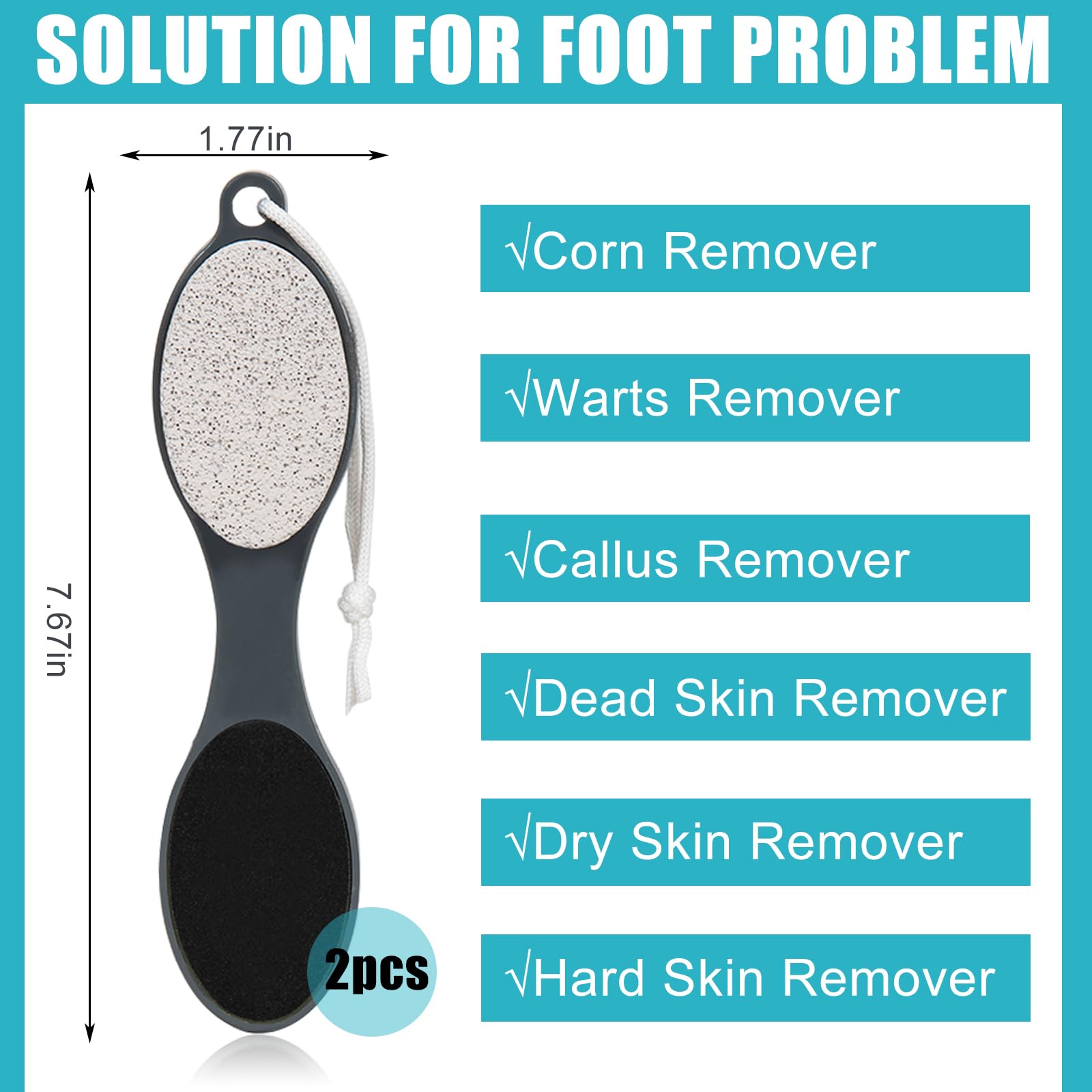 Yclin pumice stone for dead skin removal and natural-looking foot softness