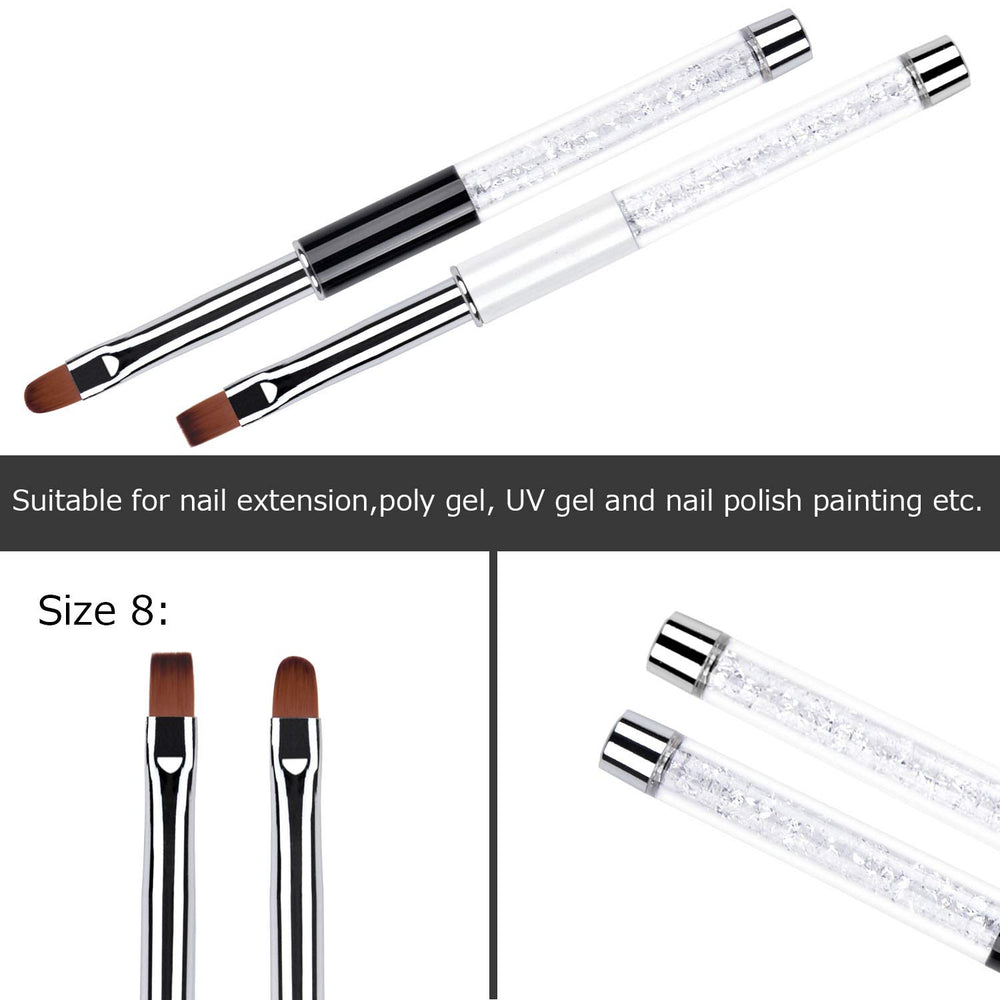 Ycyan flat brush for even builder gel coverage