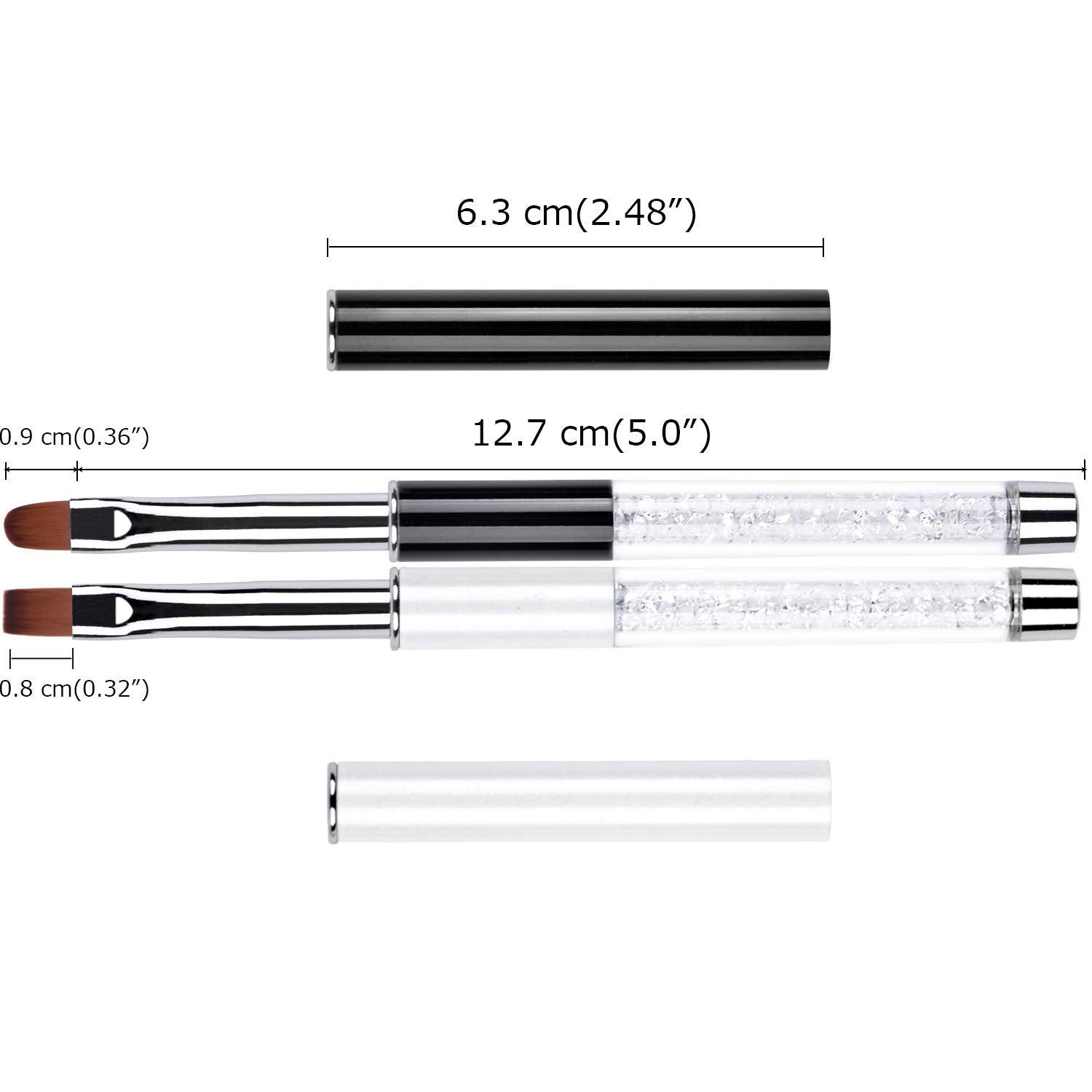 Ycyan poly gel compatible brush for precise sculpting