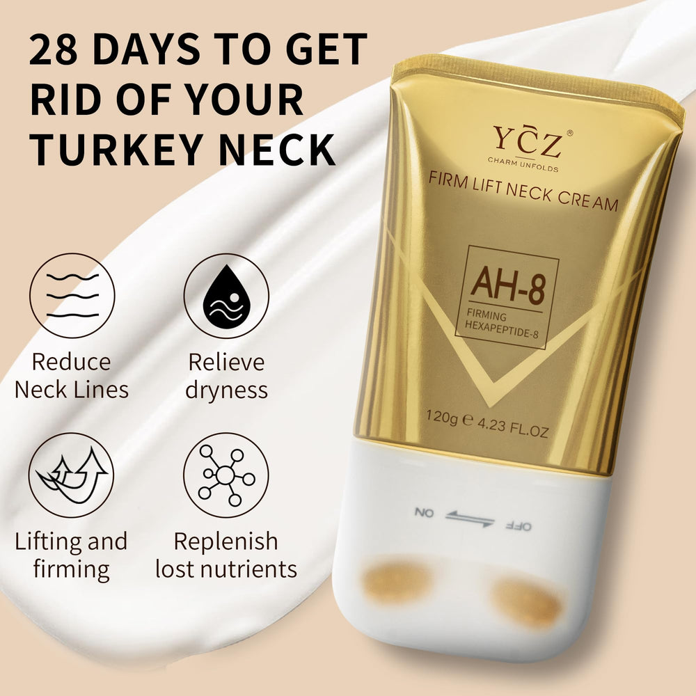 Textura suave de la crema Ycz para cuello, sensación agradable al tacto.