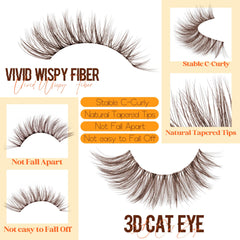 YDAGKH c-curly bouffant lashes deliver balanced volume with feathery finish.
