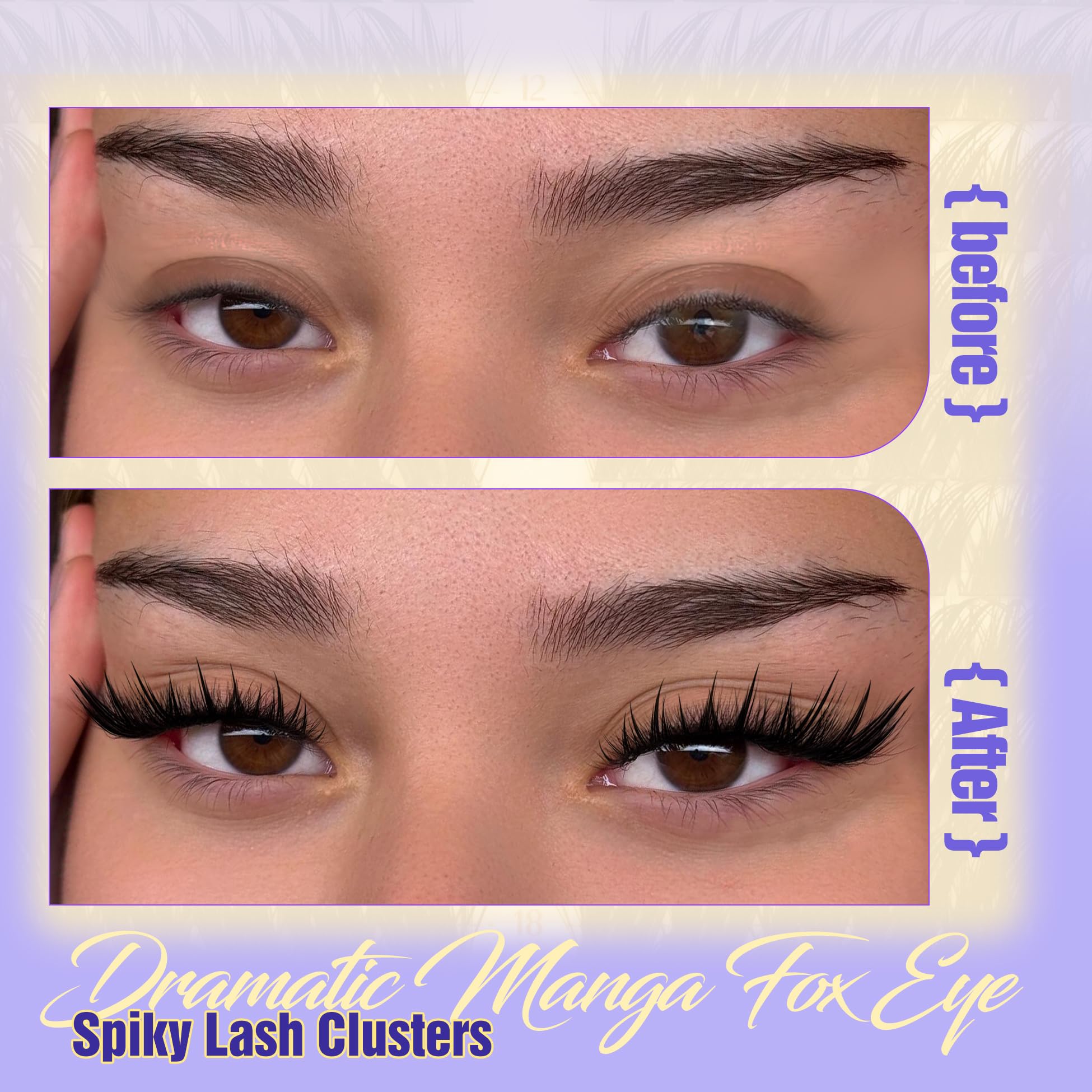 YDAGKH DIY anime lashes cat eye for customizable looks