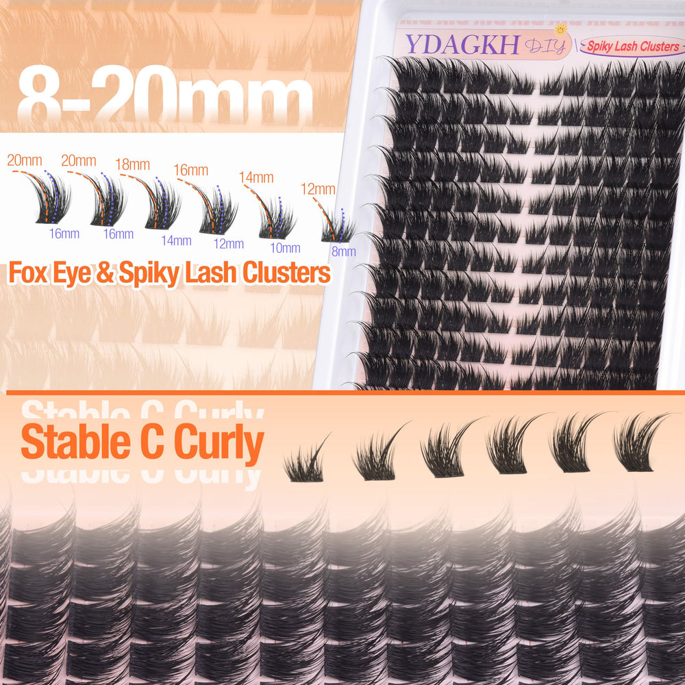 YDAGKH DIY Cluster Lashes enable easy at-home glamour installation.