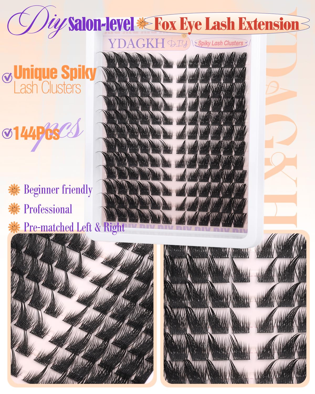 YDAGKH DIY at-home lash kit enables easy at-home customization.