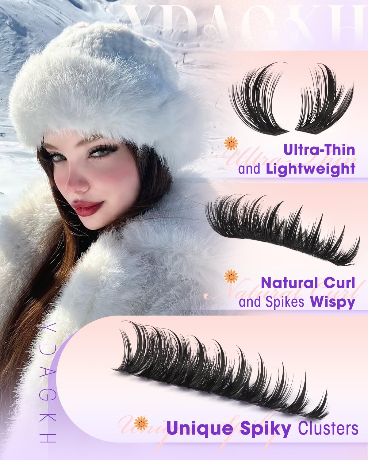 YDAGKH manga clusters 9-12mm upgrade daily looks with soft, doll-like volume.