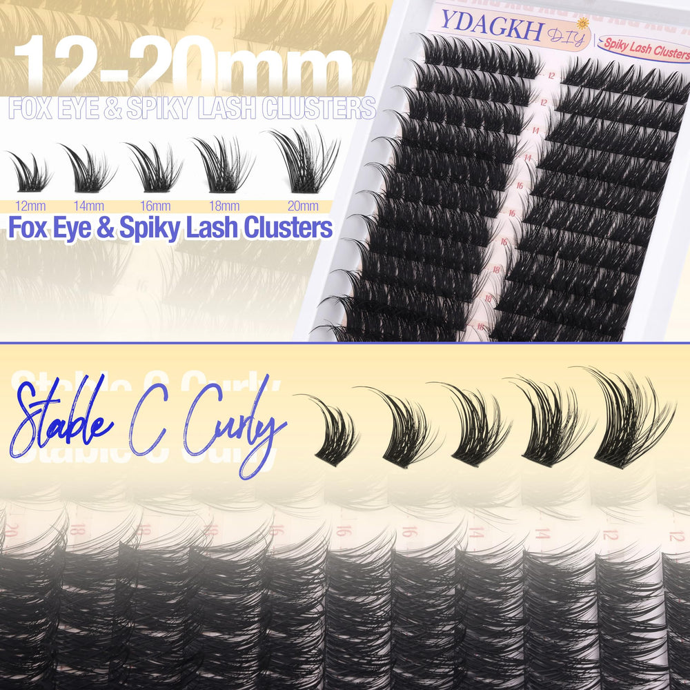 YDAGKH natural lash extension long 12-20mm blends with lashes
