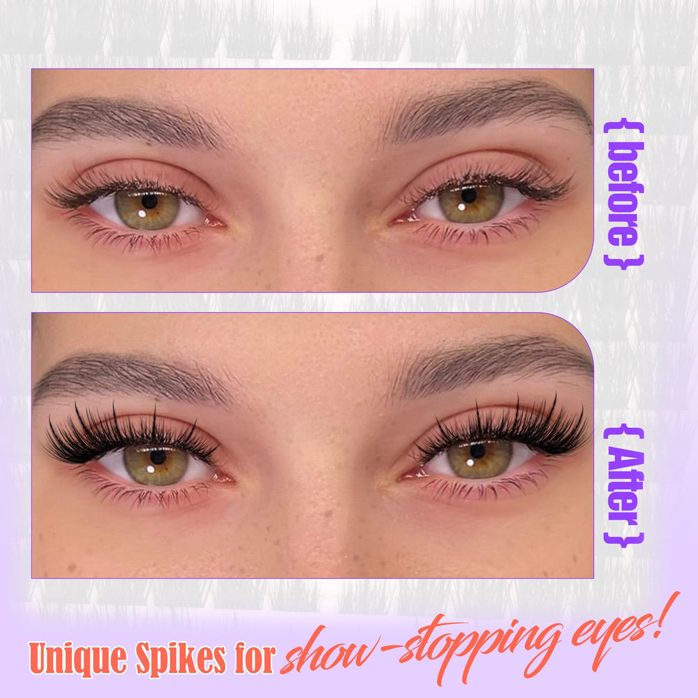 YDAGKH Spikes lash clusters diy at home easy application.