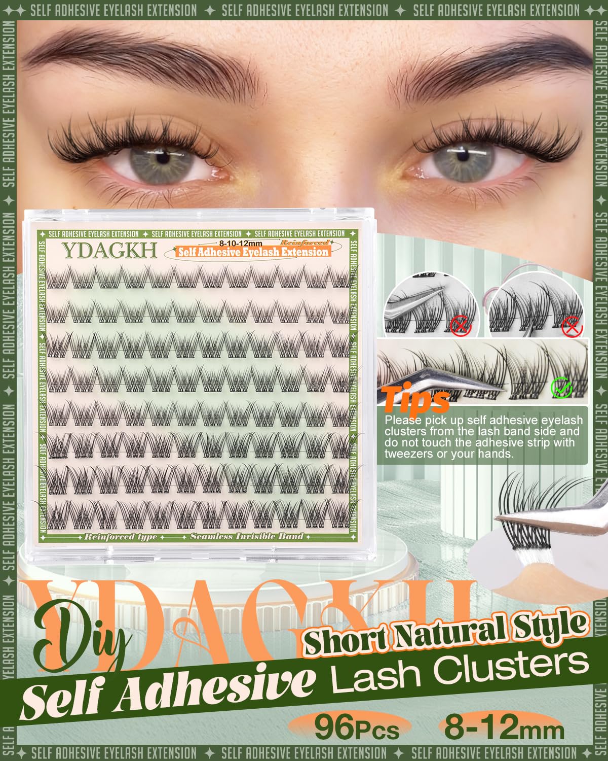 YDAGKH ultra-thin band lashes for comfortable wear