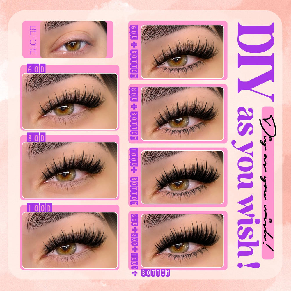YDAGKH bottom lashes enhance symmetry for a complete eye look