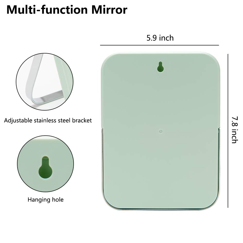 Yeake 8-inch makeup mirror with 90-degree rotation for precise angle during routine