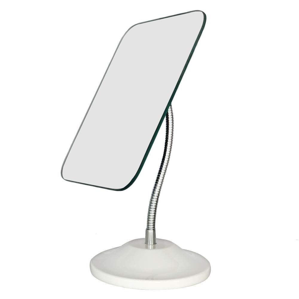 YEAKE adjustable gooseneck mirror showing versatile angle for precise makeup