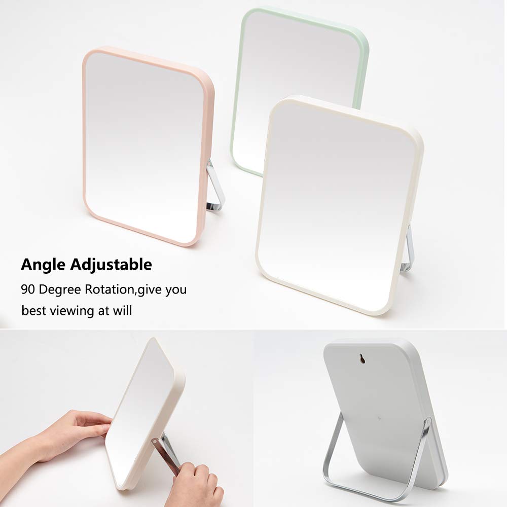 YEAKE compact desk makeup mirror stable on counter for daily use