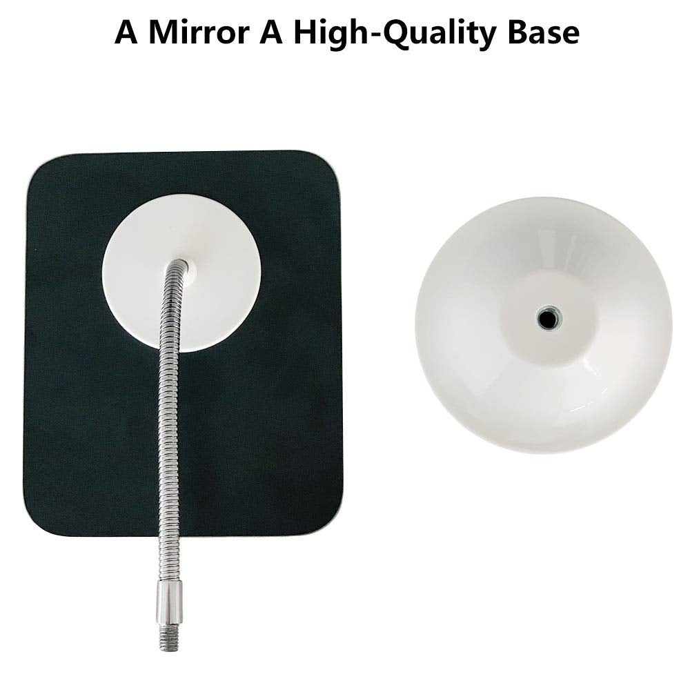 YEAKE compact stand mirror suits bathroom, office, or vanity spaces
