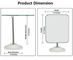 YEAKE gooseneck mirror with detachable base enables quick setup on desk