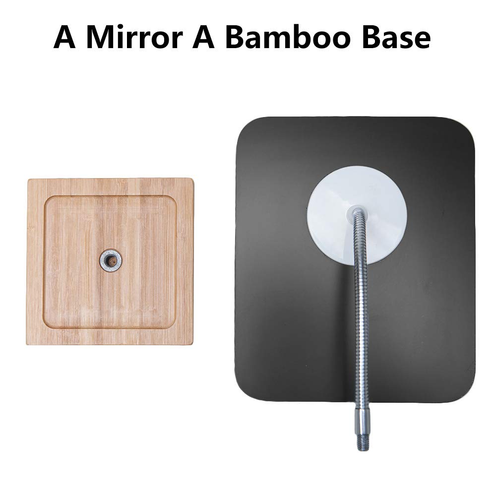 YEAKE Folding desk mirror with stand enables quick setup anywhere.