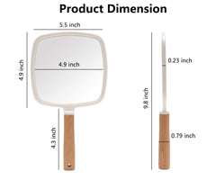 YEAKE hand held mirror square design ideal for focused makeup checks