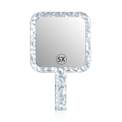 YEAKE hand mirror with 1x and 5x magnification for detailed makeup checks