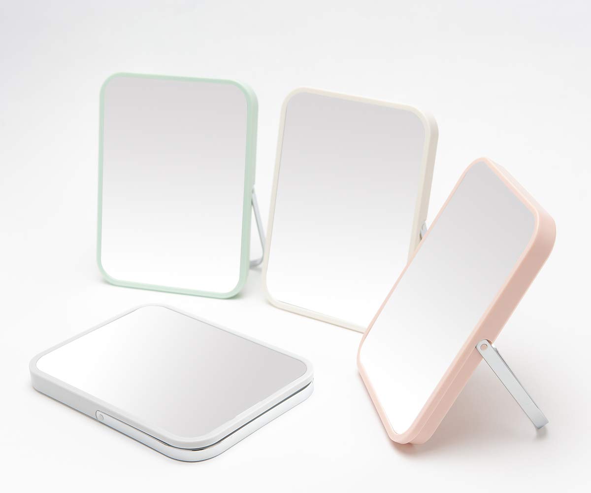 Yeake lightweight portable makeup mirror fits desks, cabinets, and bags.