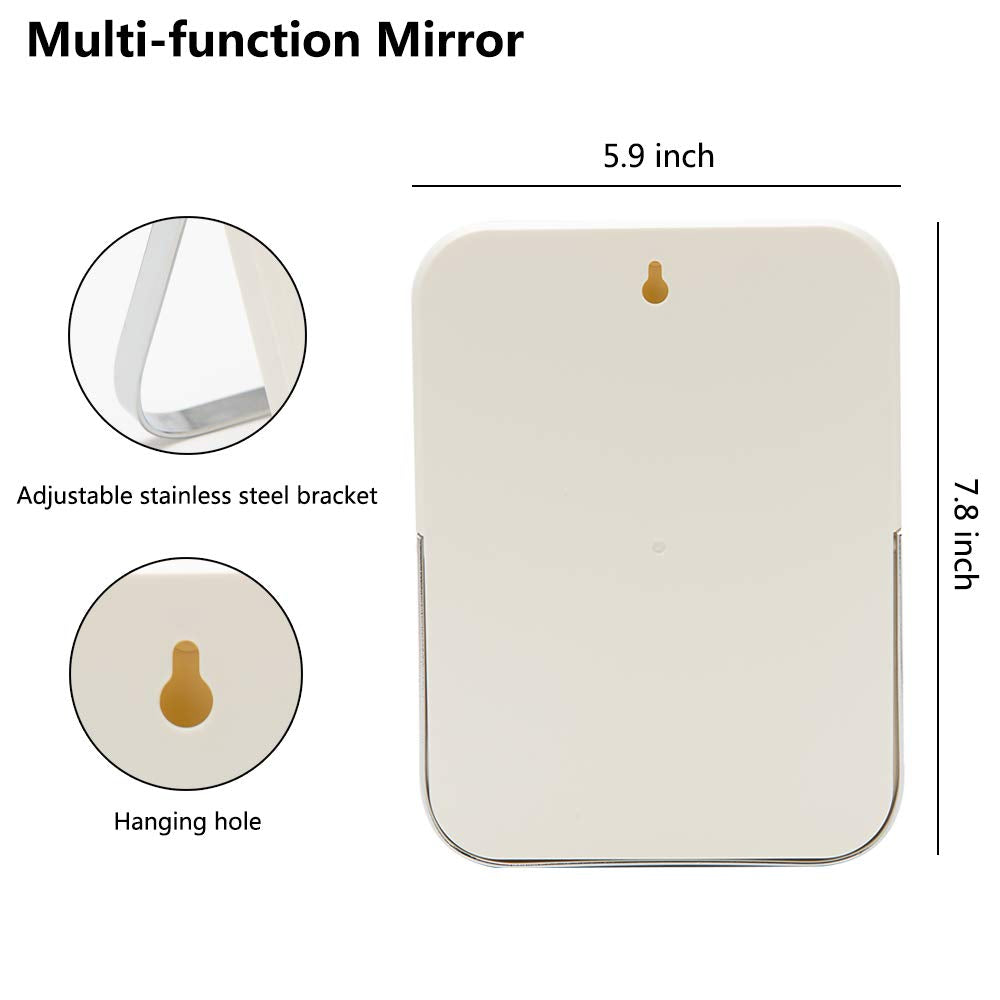 Yeake mirror with 90-degree folding for compact travel and easy storage.