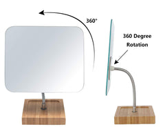 YEAKE Portable folding vanity mirror stand for easy storage and travel.