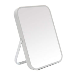 YEAKE 8-Inch folding table mirror with stainless bracket for travel and stability.