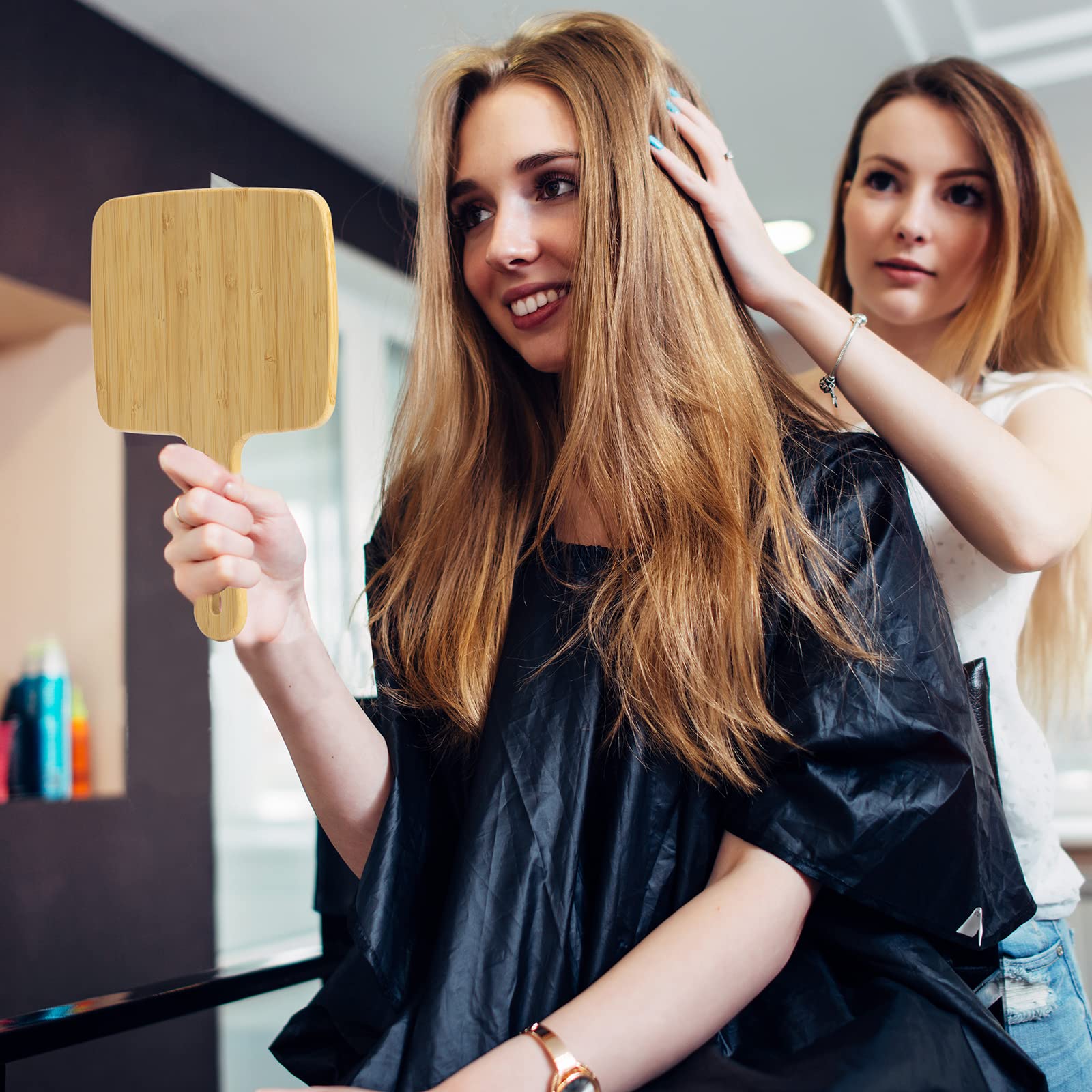 YEAKE travel-friendly, lightweight bamboo mirror fits in a bag