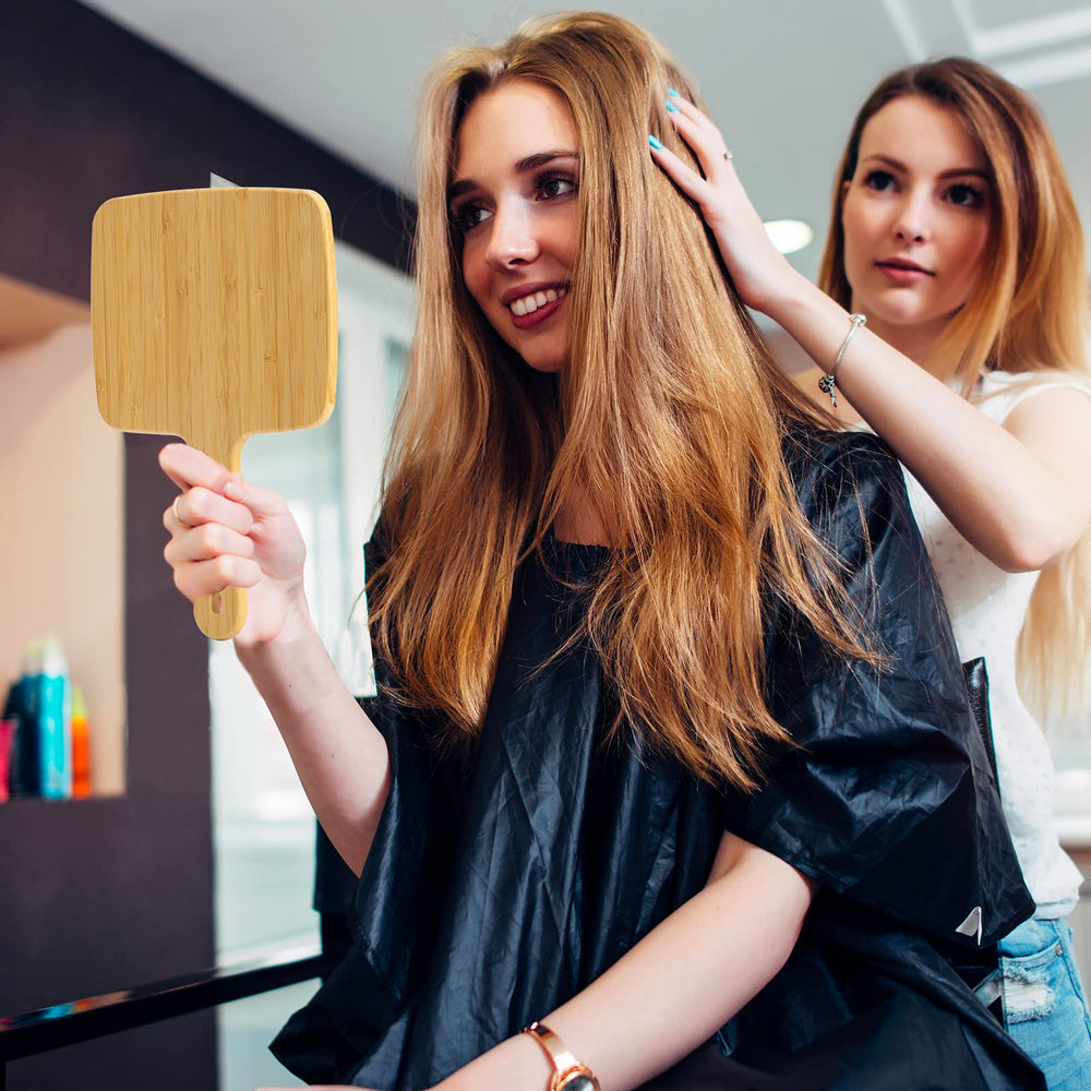 YEAKE travel-friendly, lightweight bamboo mirror fits in a bag