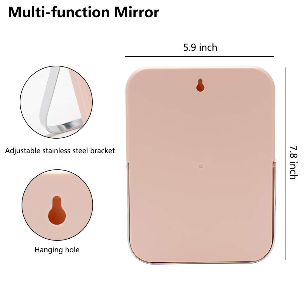 YEAKE travel makeup mirror with 90 degree rotation for flexible angles