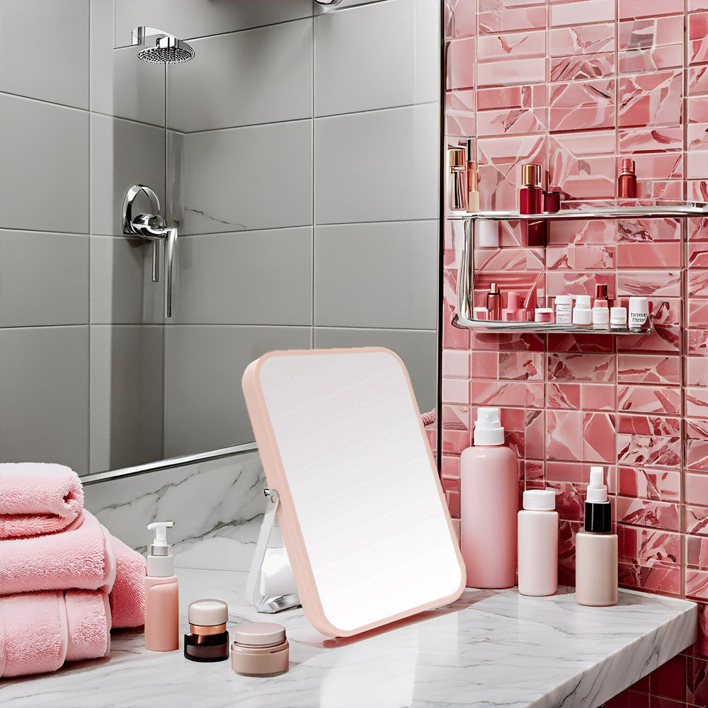 YEAKE wall mount bathroom mirror waterproof and rust resistant for shower shaving