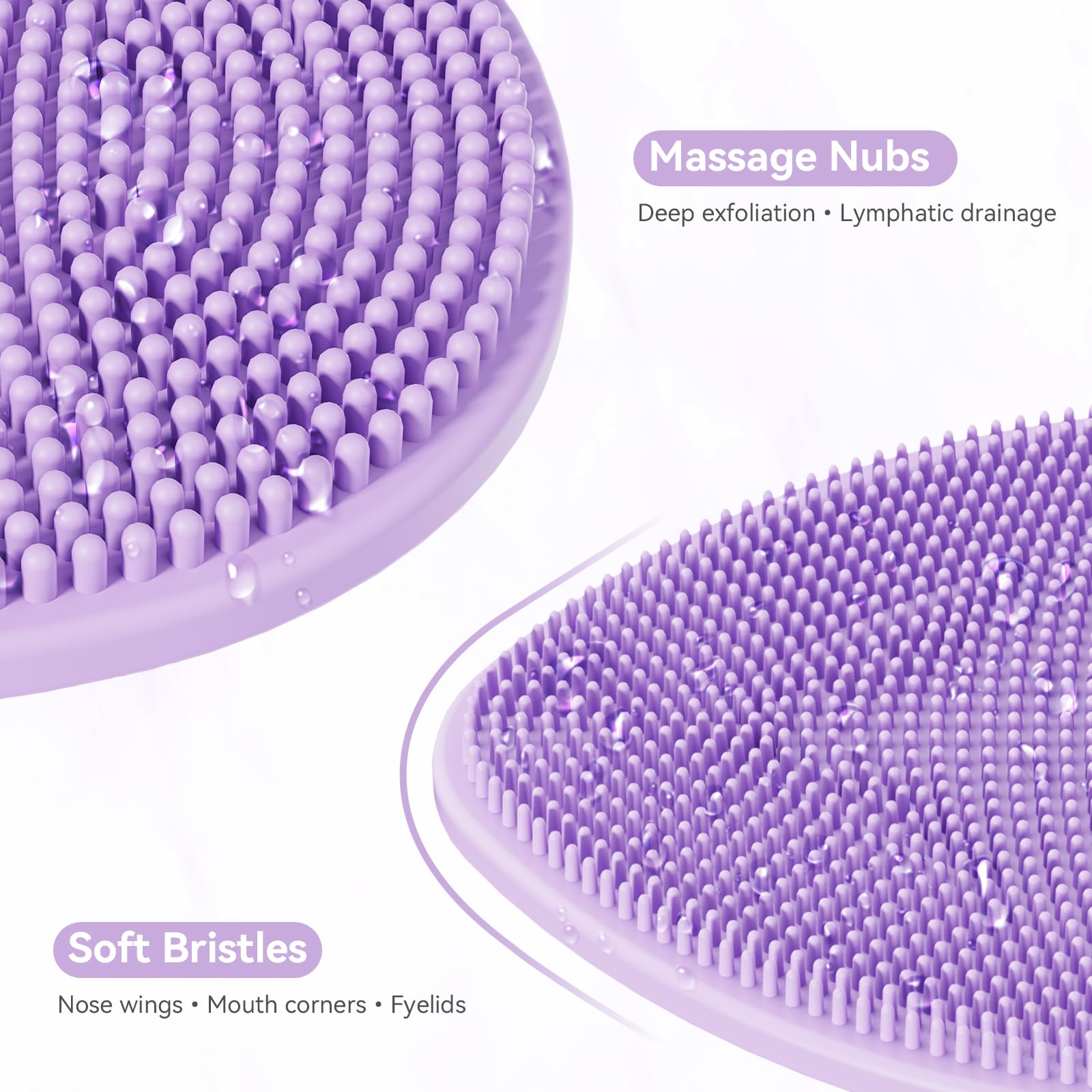 YEALIFE ergonomic-handle silicone scrubber provides comfortable grip during use