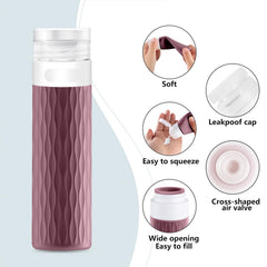 YEALIFE travel bottles with no-drip cap prevent leaks during transit
