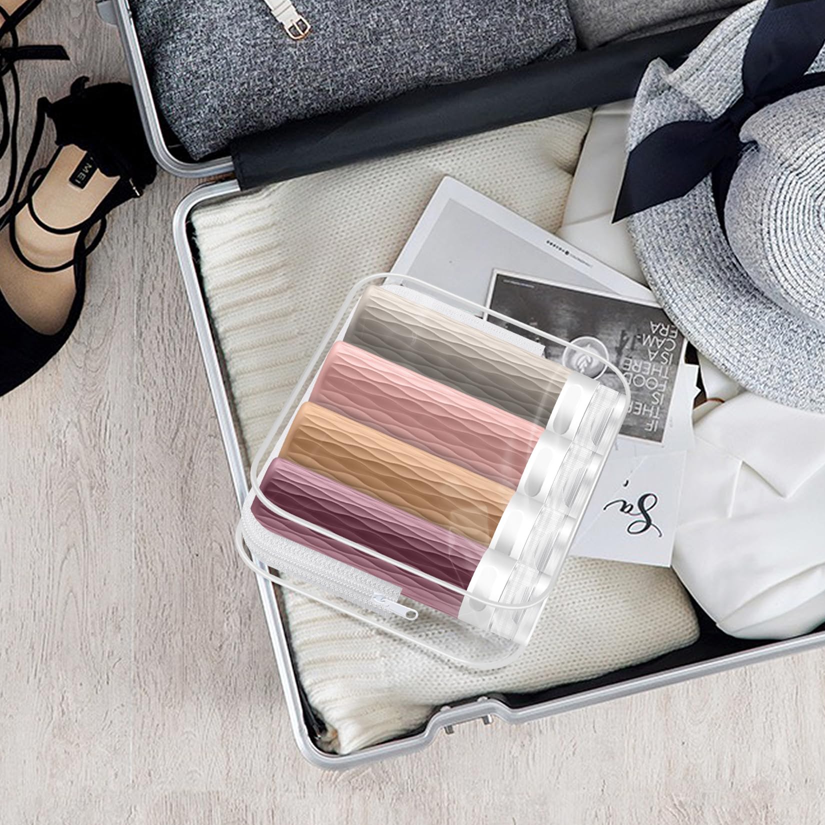 YEALIFE refillable travel bottles ready for shampoos and conditioners