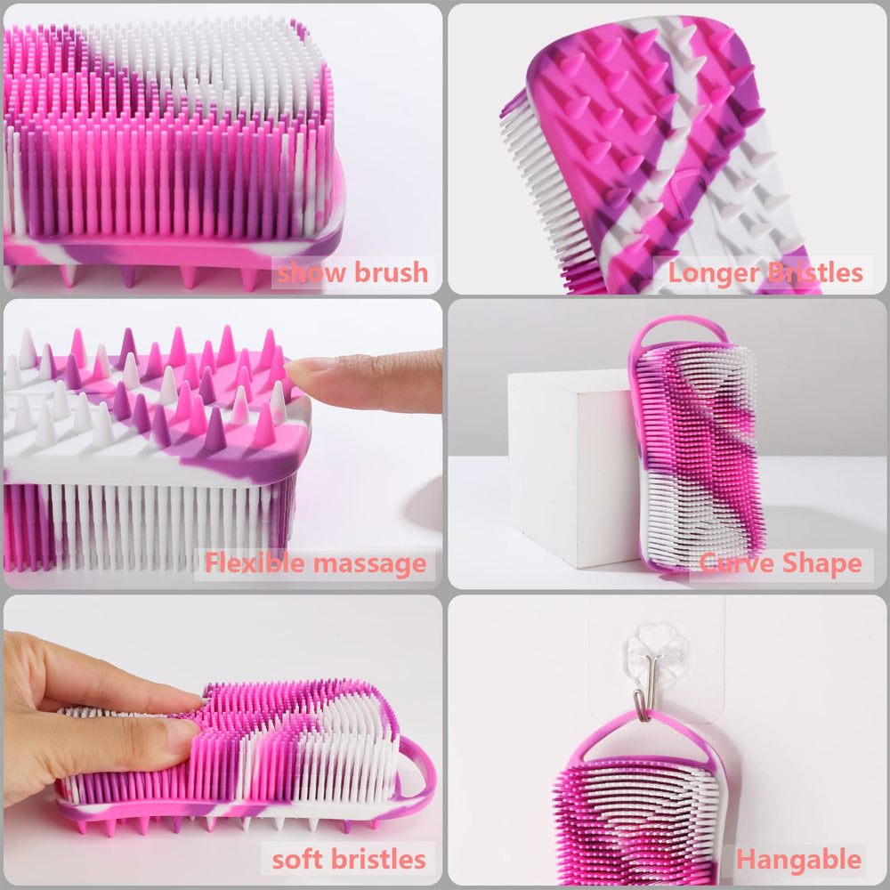 YEALIFE 2-pack silicone scrubbers for versatile sharing and travel.
