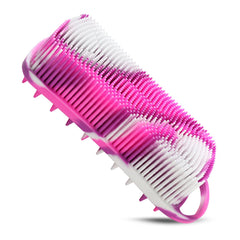 YEALIFE silicone body scrubber creates rich lather with body wash.