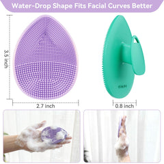 YEALIFE two-pack silicone scrubber in colors for versatile daily cleansing