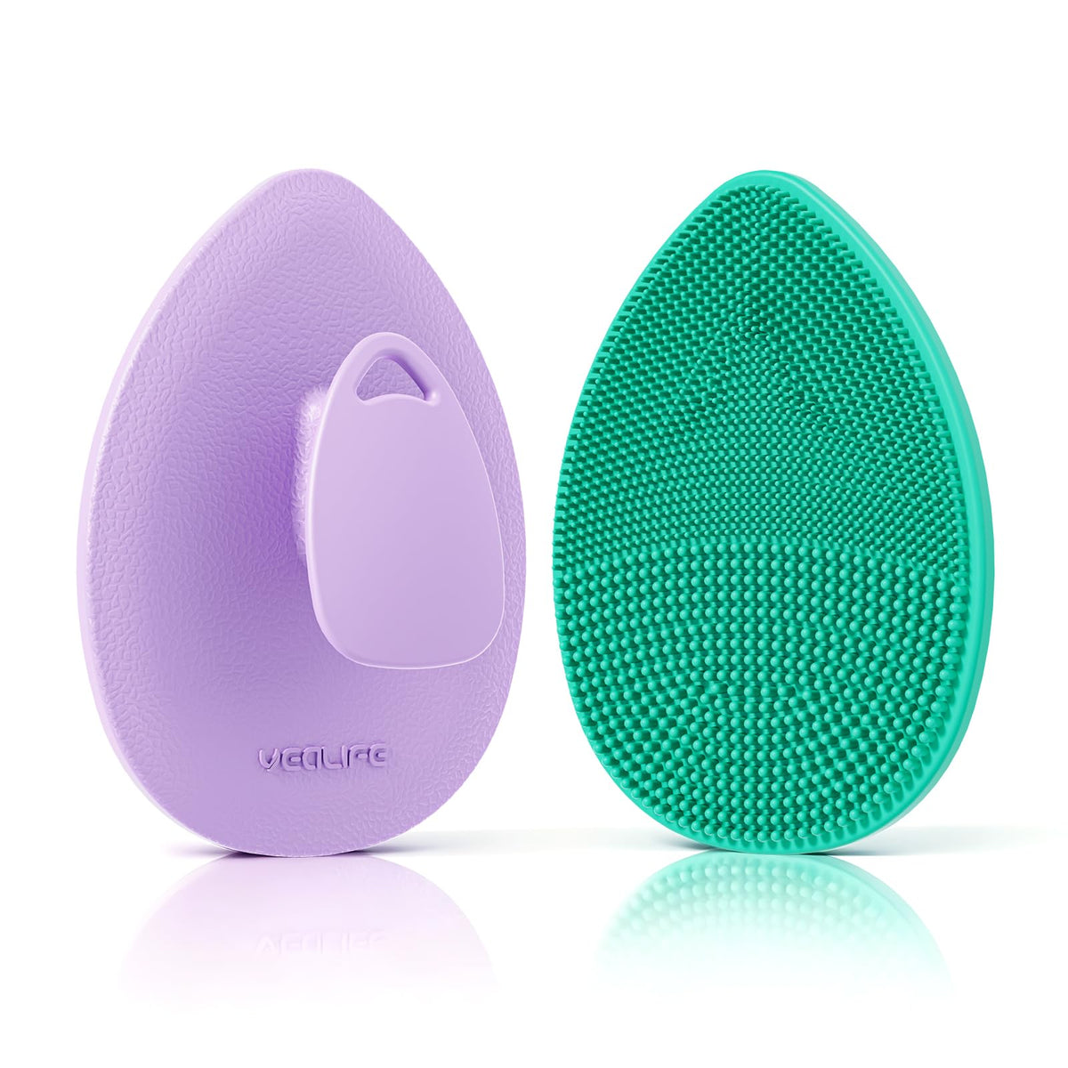 YEALIFE silicone face scrubber with water-drop shape for precise cleansing