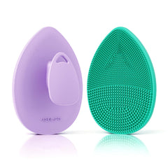 YEALIFE silicone face scrubber with water-drop shape for precise cleansing