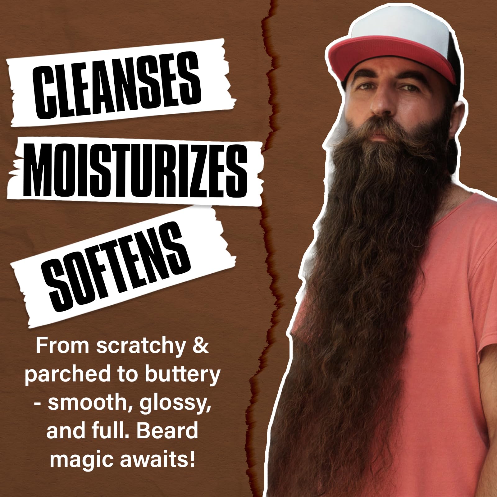 YEALIR beard conditioner bottle delivers lightweight conditioning and softness