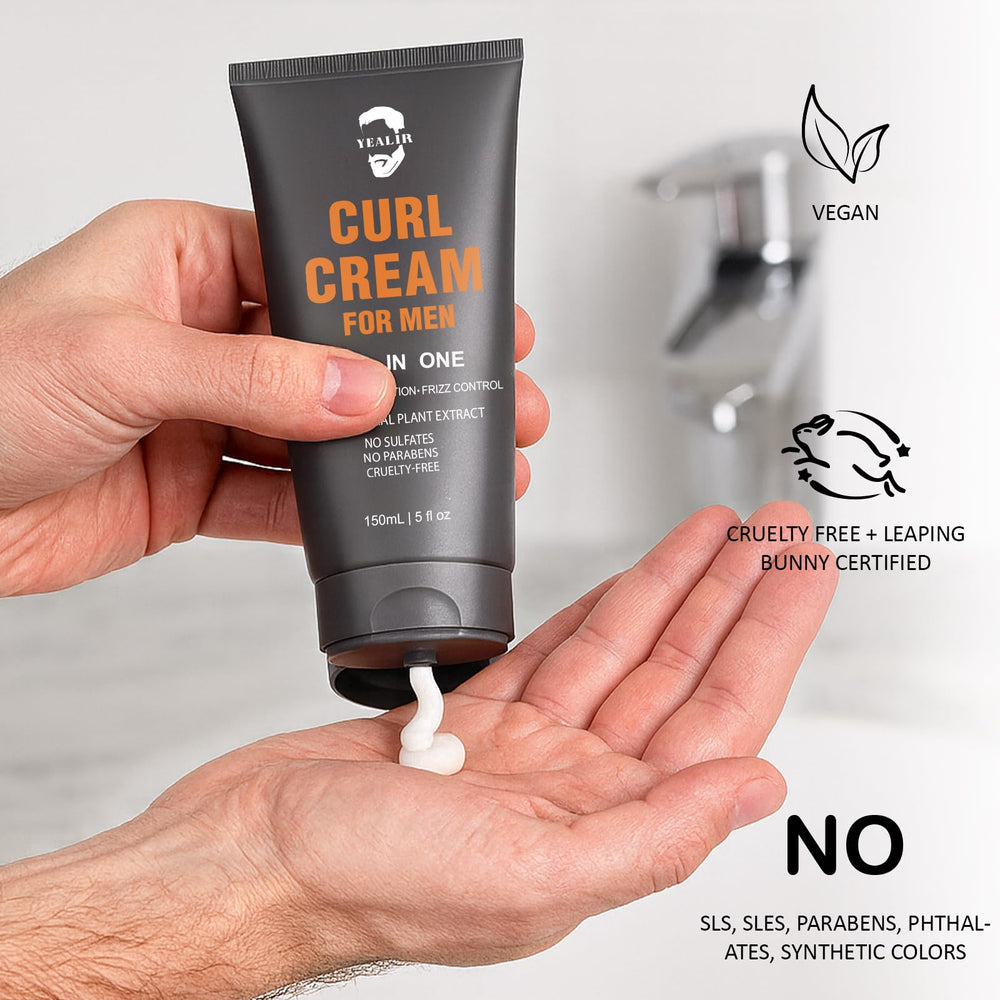 YEALIR Crema para rizos, aroma amaderado y limpio