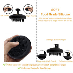 YEALIR one-piece-beard-brush: seamless and easy to clean