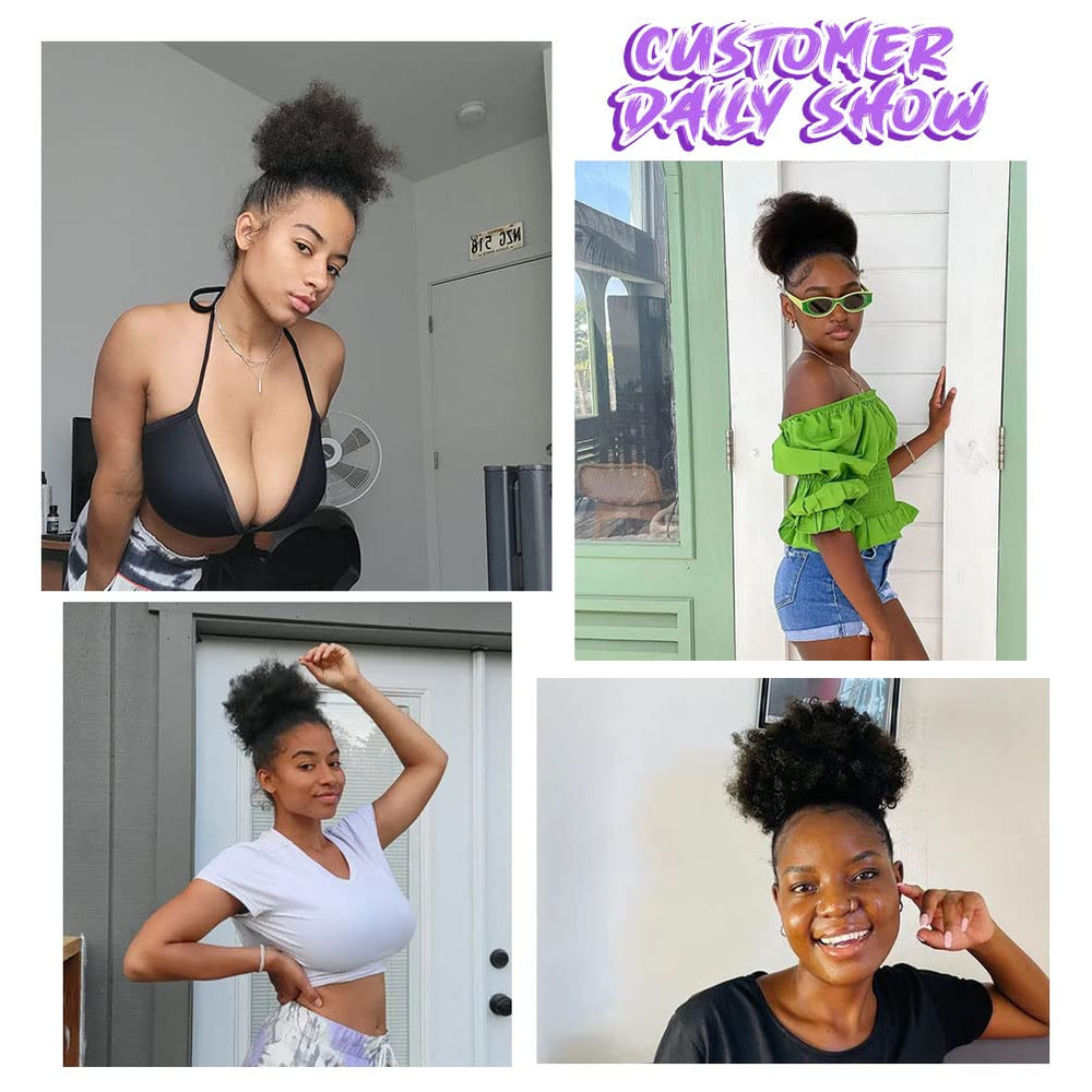 YEAME Afro Puff ponytail offers versatile style options for different occasions.
