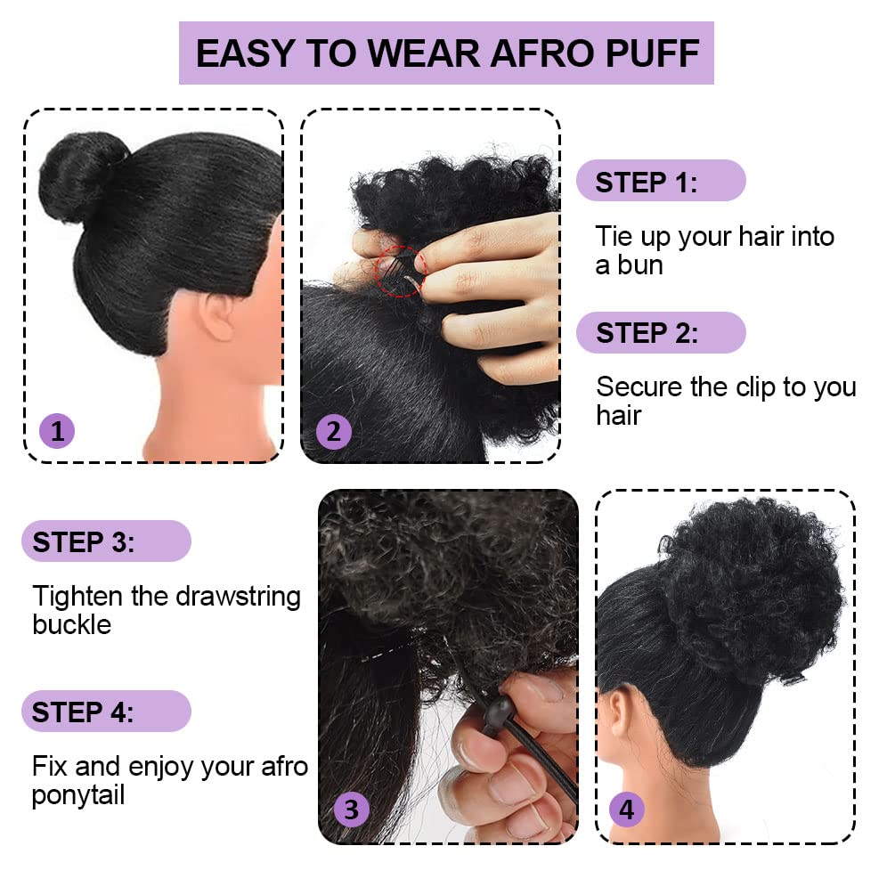 YEAME Afro Puff hair puffs suit concerts, parties, and daily wear with ease.