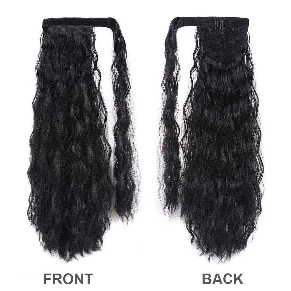 YEAME clip-in ponytail attachment demonstrating quick, secure styling.