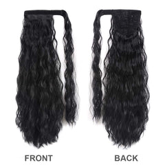 YEAME clip-in ponytail attachment demonstrating quick, secure styling.