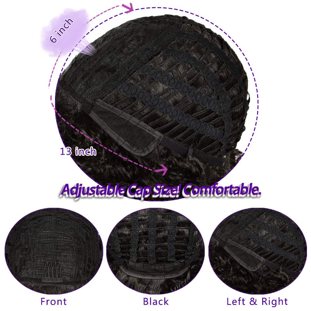 YEAME Curly Wig includes professional comb and wig caps for care