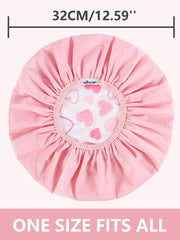 Years Calm goro ducha, diseño estampado, rosa, protege el cabello en la ducha.