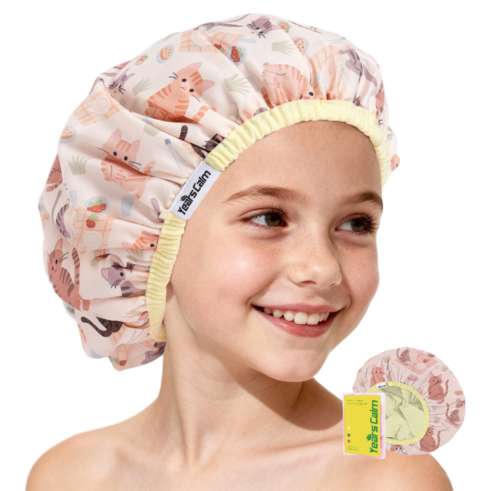 Gorro ducha Years calm con diseño de dinosaurio para niños, ideal para baño divertido